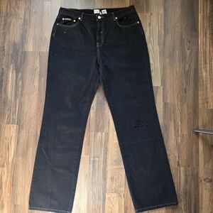 Calvin Klein Jeans Women’s‎ 16 Black Straight Leg Denim Cotton Minimalist Y2K